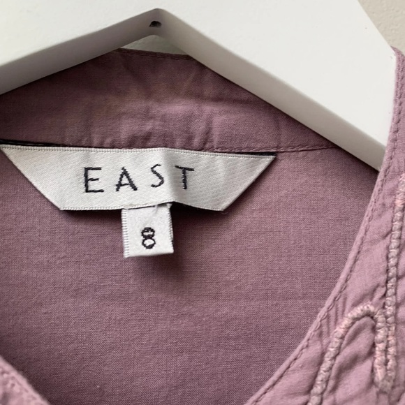 East pure cotton shirt size uk 8 long sleeves quilted - Picture 3 of 11